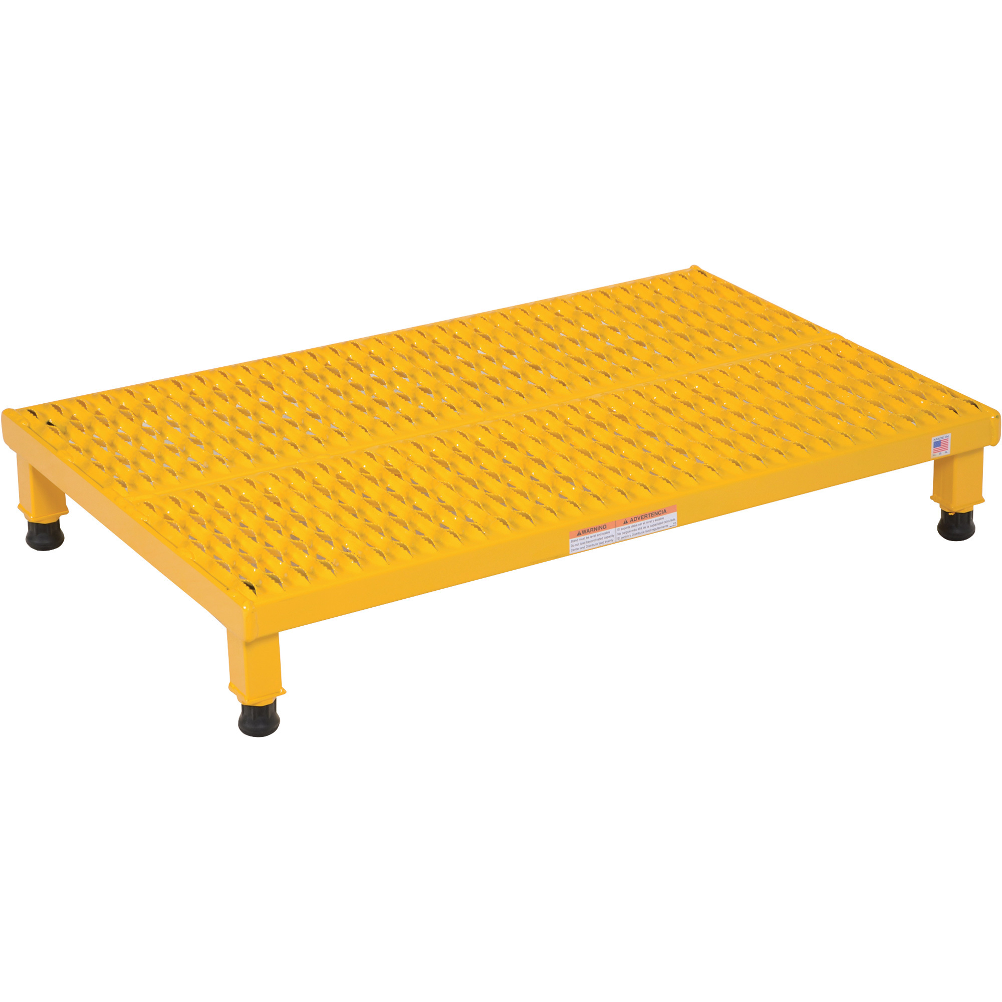 Vestil Steel Adjustable Work-Mate Stand, 36-7/16in. x 23-1/2in. x 6-3/4in., 500-Lb. Capacity, Yellow, Model# AHW-L-2436